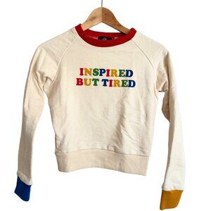 Valfre | Inspired But Tired Crewneck Cotton Sweatshirt Size XS